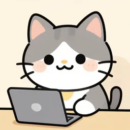 a cartoon of a cat smiling