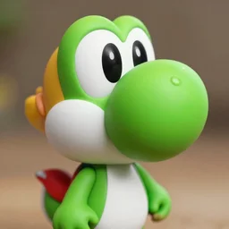 macro photo of yoshi, depth, color grading, well lit, very very very very detailed