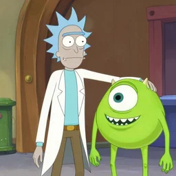 film still of james p. sullivan as rick sanchez in the monsters inc movie 4 k,,,,,,,,,,,,,,,,,,,,,,,,,,,,,,,,,,,,,,,,,,,,,,,, rick and morty
