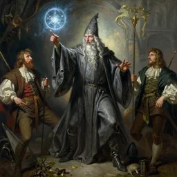 adam scott as a wizard casting a spell, highly detailed painting by gaston bussiere, craig mullins, j. c. leyendecker, 8 k