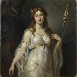 Persephone, queen of the underworld, oil on canvas