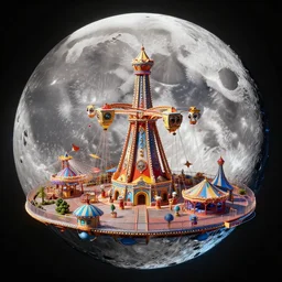 An amusement park on the moon, highly detailed, extremely graphic, trending on artstation, deviant art, 8K UHD, professional masterpiece