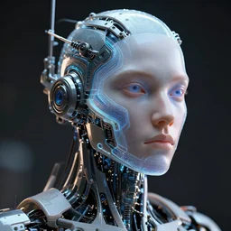 hyperrealistic liquified intricate human sculpture, cinematic hq character, holographycs machine learning human deep web face, industrial robot, 8 k render cinema 4 d super resolution photo, moovie frame hd 8 k, upscale detailed photo, 3 d art, hyperrealism, volumetric light and texture artstation