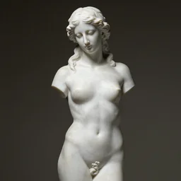 girl, hiroyuki takahashi style, transformed into marble statue