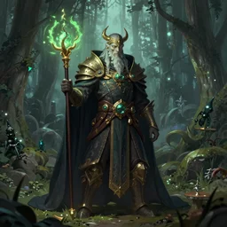 mage lord minion on enchanted forest, digital art, fantasy, trending on artstation