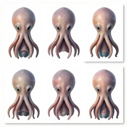 various character sheets with character designs for a character with a squid for a head wearing a long vampire cape made from dark wispy smoke made as an enemy in Splatoon by nintendo