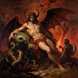 satans fall from paradise into hell by gustave dore, james ryman, wayne barlowe. deep rich color