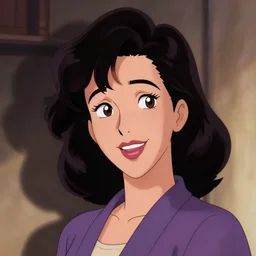pleasant adult woman character portrait, by don bluth, highly detailed, dynamic shadows, 4 k, wallpaper - 1 0 2 4