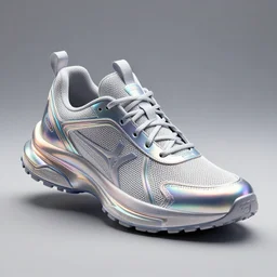 a hight tech, iridescent sneaker made by kayne, octane render, high details, soft light