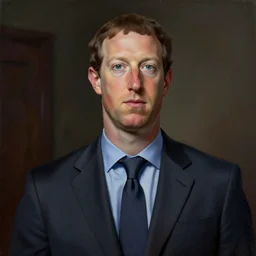 mark zuckerberg as the big brother watching you, horror painting, detailed, artstation, high quality