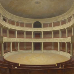 oil painting scene from antique theatre by kim jung gi