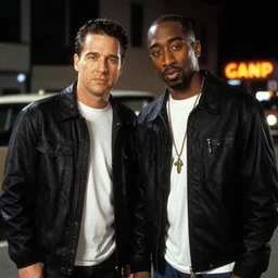 film still of Tupac as John McClane in Die Hard, 4k