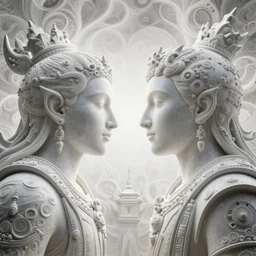 the temple of enlightenment, fantasy character portrait made of fractals facing each other, ultra realistic, wide angle, intricate details, the fifth element artifacts, highly detailed by peter mohrbacher, hajime sorayama, wayne barlowe, boris vallejo, aaron horkey, gaston bussiere, craig mullins