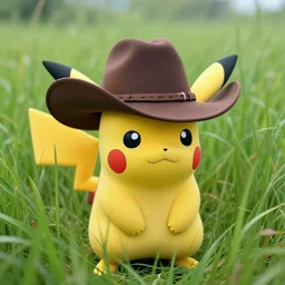 national geographic photo of a pokemon wearing a cowboy hat peaking through tall grass by franz lanting