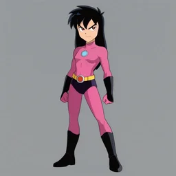Full body portrait of Raven from Teen Titans (2003), digital art by Sakimichan, trending on ArtStation