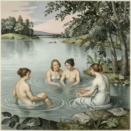 “women bathing in a lake by albrecht Dürer”