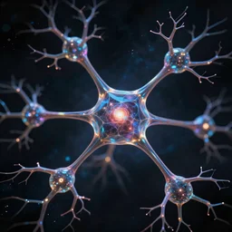 tilt shift, prismatic, neurons, galaxy, sculptures, lasers, glowing, skin, hair, ultra detailed