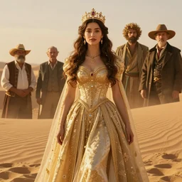golden hour, epic proportion, beautifull hyper realistic princess jasmine 👑 in a desert, gorgeous lighting by kim jung giu, mucha, bautista and norman rockwell and greg rutkowski and tom bagshaw and james gurney and lucasfilm,