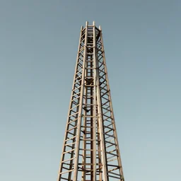 a tower made of ladders, hugh ferriss