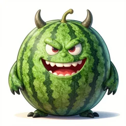 watermelon as an evil monster