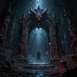 a demonic magical portal to the hells