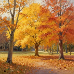 naive art autumn