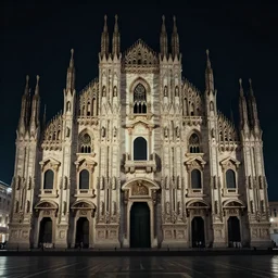 mysterious italian medieval cathedral in the dark, art by evan cagle and craig mullins