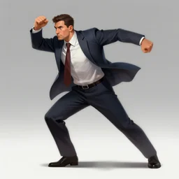 lconcept art of lawyer in dynamic pose, by jama jurabuev, artstation