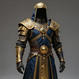 witcher from syria, new costume concept design with metal sholders and ornaments on the armor, oriental armor style, arabic, fashion, colors with gold and dark blue, concept art, by artgerm, greg rutkowski, cinematic light, featured on artstation, octane render, sharp focus, ray tracing, artstationhq, cgsociety, 8 k.