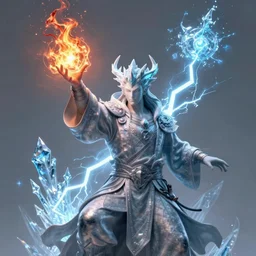 magic strong sorcerer casting a powerful arcane magic spell, fire, ice, lightning, fantasy, occult, mystical, majestic pose, half body portrait, dramatic lighting, cinematic scene, frank frazetta, visually stunning, sharp focus, extremely detailed, colorful, godrays, trending on artstation, unreal engine, octane render, cgsociety, artgerm