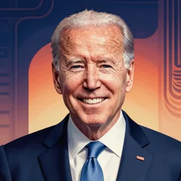 smiling, happy, beautiful, intelligent, powerful, joe biden, loving eyes, fully clothed, wise, beautiful, dramatic lighting, sharp focus, by stanley artgerm and edward hopper, retro futurism, dramatic lighting, trending on artstation, flat colour, geometric curves, gradient filter, art deco patterns