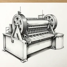 pen and ink drawing, junkworld reels of large processing machines 1 9 7 1 tiered by virgil finlay, dutch angle, orange & puce wash, fine art masterpiece baked at 3 0 0 f, matte painting, cold lighting, aged with sunlight, award winning horror, photorealistic render, cinematic