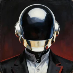 album art beautiful portrait of daft punk, painted by zdzislaw beksinski