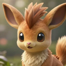 incredibly realistic, too detailed closeup face of celebi with ponytail, octane render, bump mapping, global illumination, unreal engine 5, 8 k, bokeh, d & d digital art, mark ryden, rob gonsalves