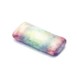 watercolor art chewing gum on blank all white background, illustration, vector art