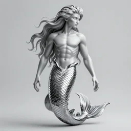 androgynous merman, digital art, extreme detail, intricate, super sharp focus, trending on artstation hq, deviantart, pinterest, unreal engine 5, 4 k uhd image