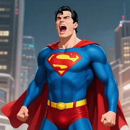 Superman yelling +4