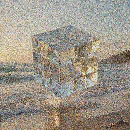 a hyper realistic tesseract floating above the waves on a picturesque beach, golden hour, award winning photography, dazzling
