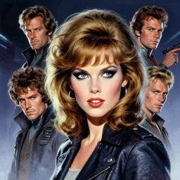 head portrait of 8 0 s scifi elegant pretty crazy girl, cinematic, detailed, dynamic, artstation character, norman rockwell, everett raymond kinstler, artgerm, daniel gerhartz, greg rutkowski, pulp science fiction illustration