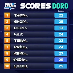 formula 1 car scores in rocket league