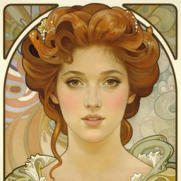 realistic detailed face portrait of young beautiful fairy tale Queen Marie Antoinette by Alphonse Mucha, Ayami Kojima, Yoshitaka Amano, Charlie Bowater, Karol Bak, Greg Hildebrandt, Jean Delville, and Mark Brooks, Art Nouveau, Pre-Raphaelite, Neo-Gothic, gothic, Art Nouveau, intricate fine details, whimsical, exquisite, rich deep moody colors