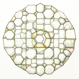 hexagonal tiling coloriage, aquarelle