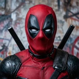 highly detailed closeup portrait of a mutated carnage symbiote in deadpool suit with carnages face, wearing black hoodie by atey ghailan, by greg rutkowski, by greg tocchini, by james gilleard, by joe fenton, by kaethe butcher, red, black, crimson and white color scheme, grunge!! graffiti tag wall