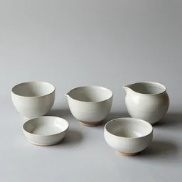 wabi - sabi ceramic set on, wheel - thrown