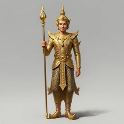 full body portrait of king ramkamhaeng the great, thai warload, d & d, elegant, highly detailed, digital painting, artstation, concept art, smooth, sharp focus, illustration, art by thawan duchanee
