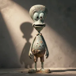 squidward as sculpture by Jesse Berlin