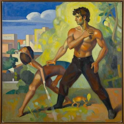 a painting in the style of gil elvgren and in the style of charles vess.