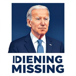 Joe Biden Missing poster. illustration concept art in the style of Arthur Adams