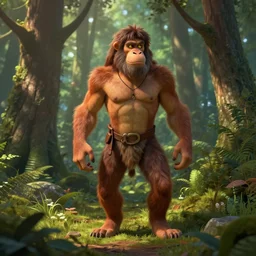 tarzan in the forest ,Greg Rutkowski,trending on artstation,Thomas Kinkade,3d octane render,Light and shadow, High detail