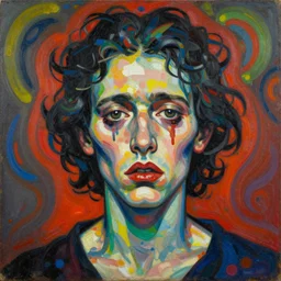 pointalism painting of an ugly person by gaston anglade and eduardo paolozzi psychedelic and flickr